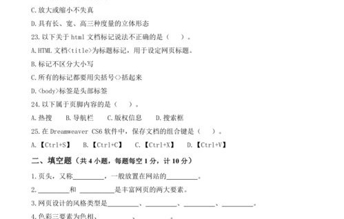 电子商务专业测试题ps